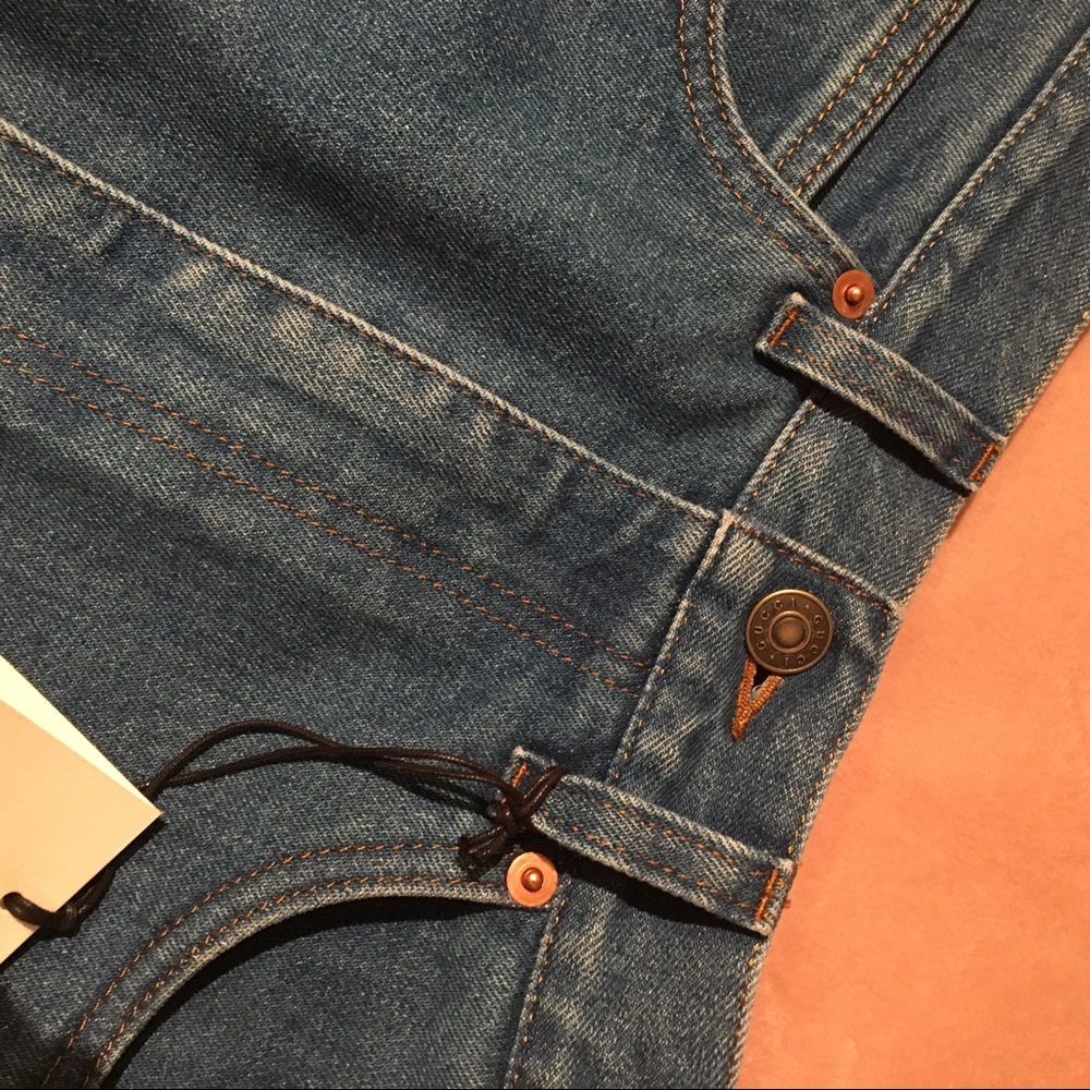 Gucci embroidered denim skirt size 38 new, rare - Picture 4 of 7